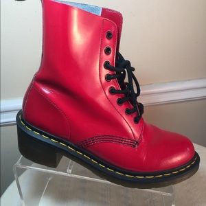 Dr Martens Air Wair Red Combat Boots US size 9